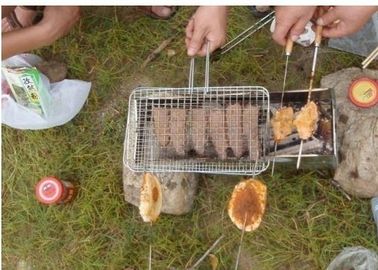Портативная ячеистая сеть гриля барбекю, на открытом воздухе плетение гриля барбекю для рыб жаркого