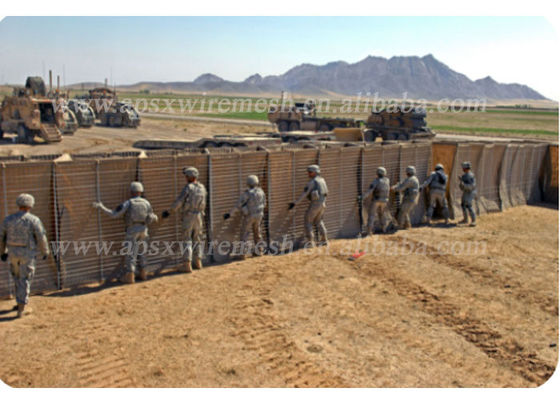 Загородка Mil 10 стены предохранения от края складных барьеров 4mm Hesco военная