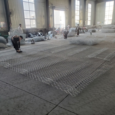 корзины 4x1x1m горячие окунутые гальванизированные Galfan Gabion удваивают переплетенные 3.0mm