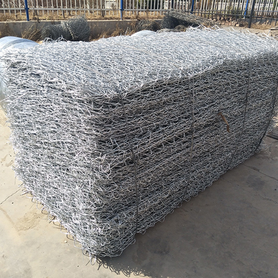 Pvc покрыл гальванизированные корзины Gabion садовничает ячеистая сеть железной проволоки 2*1*1m