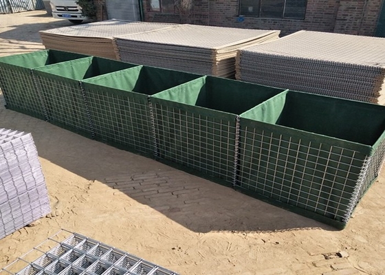 Прочное сваренное окунутое горячее бастиона 75*75mm барьера Gabion защитительное гальванизированный