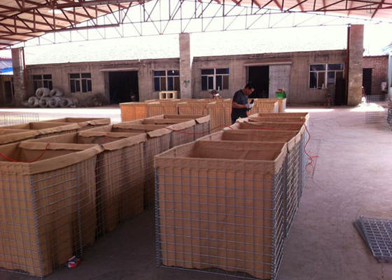 Прочное сваренное окунутое горячее бастиона 75*75mm барьера Gabion защитительное гальванизированный