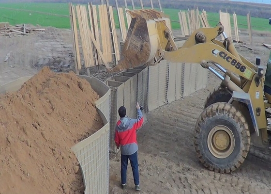 2x1x1 mesh Gabion высокая безопасность складываемые военные барьеры контейнерные стены для бункеров