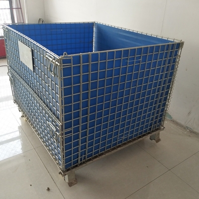 OEM оцинкованный складной евро бутылки проволочный контейнер 1200 * 1000 * 890 проволочной сетки контейнер накладной хранилища клетки