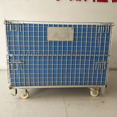 OEM оцинкованный складной евро бутылки проволочный контейнер 1200 * 1000 * 890 проволочной сетки контейнер накладной хранилища клетки