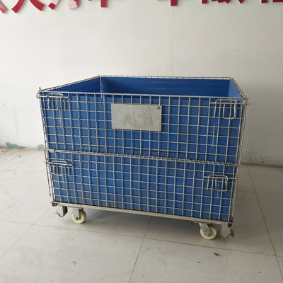 OEM оцинкованный складной евро бутылки проволочный контейнер 1200 * 1000 * 890 проволочной сетки контейнер накладной хранилища клетки