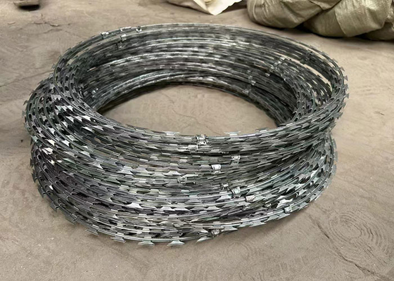 Оцинкованный ПВХ из нержавеющей стали Concertina Razor Barbed Wire
