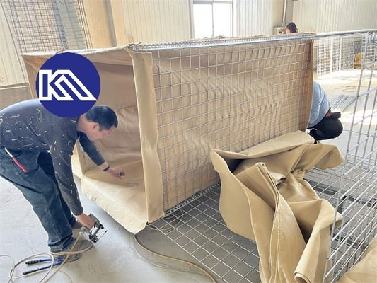 Взрывостойкая габионная сетка коробка плавающий периметр оборонительный барьер оборонительная стена