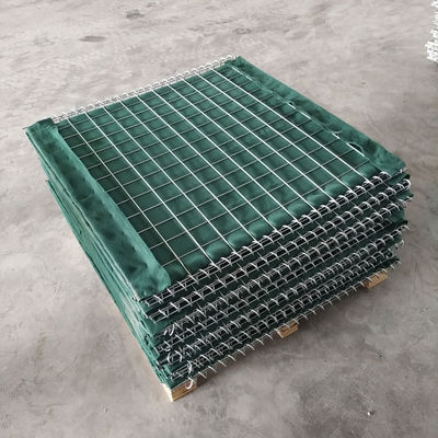 Galvanized Anti-rust Wire Mesh Military Barrier，Army Defensive Barrier With Sand/Green Geotextile