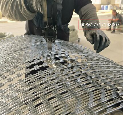 Country Border Protection Fence Galvanized BTO 22 Razor Barbed Wire