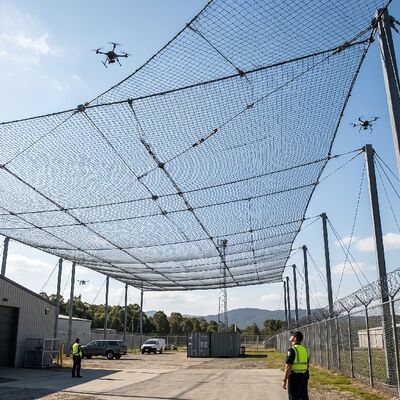 Overhead Netting System | Custom Nylon Mesh to Keep Drones Out