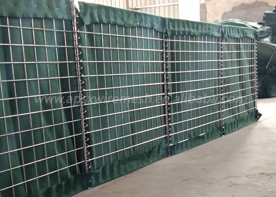 Барьер HDG стального потока стены песка бастиона военный с Geotextile