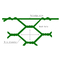 Коробка утеса ячеистой сети оцинкованной стали корзины зеленого цвета 6mx2mx0.3m шестиугольная Gabion Pvc