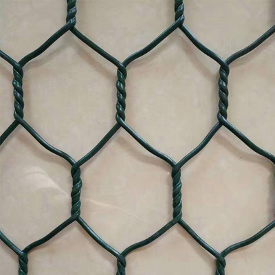 Зеленый Pvc покрыл коробку 2.7mm Gabion для подкрепления регулирования паводковых вод реки