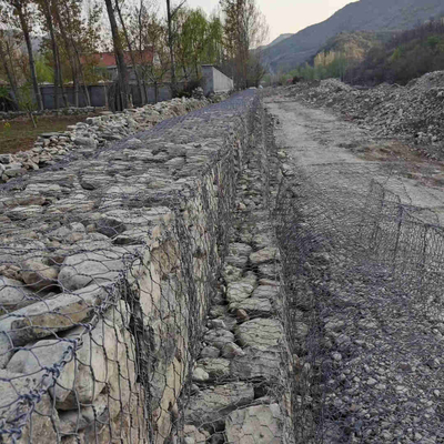 сетка шестиугольника корзины Gabion стандарта 2*1*1m 2mm гальванизированная для подкрепления обваловки