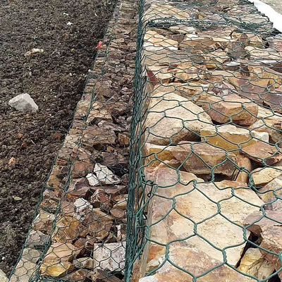 Корзина 6x8 сетки серого цвета 2x1x1m Gabion Pvc для камня