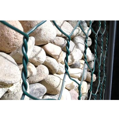 Коробка шестиугольные 3 Gabion нормального размера переплела гальванизированную подпорную стенку