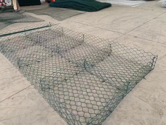 6X2X0.3M гальванизировали шестиугольный тюфяк Gabion ячеистой сети для сооружения стены реки
