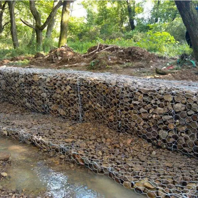 Корзина утеса коробки 80X100Mm Gabion ячеистой сети 2X1X1M Gabion для проекта регулирования паводковых вод