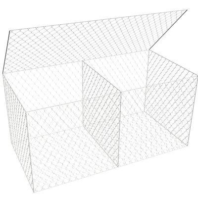 Двойной переплетенный HDG гальванизировал 8x10cm корзины Gabion облицовывают заполненные клетки провода