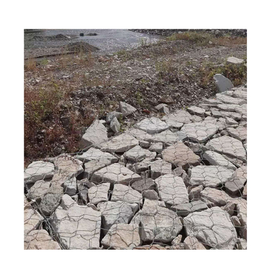 Шестиугольный Pvc покрыл камень тюфяка Gabion Reno арретирует размывание 2x1x0.5m устойчивое
