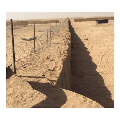 Сваренная военная армия стены коробки песка 5mm Hesco Gabion защитная