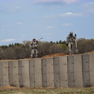 Барьер Galfan Mil 10+Mil 3 защитительный военный сварил коробку Hesco Gabion