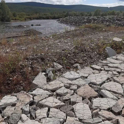 ПВХ 6x8 см оцинкованные габионные коробки 3,2 мм диаметром проволоки
