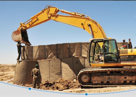 Горяче оцинкованная железная проволока оборонительные бастионы Барьеры оцинкованная поверхность Углеродистая стальная проволока Тяжелая защита ограждения