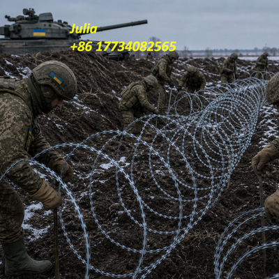 Оцинкованная колючая проволока с консертиной и острыми лезвиями для ограждения и легкой установки в различных условиях