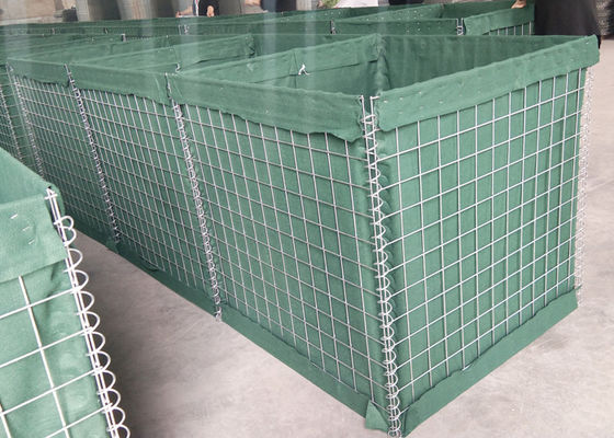 Geotextile зеленого цвета 300g выровнял ячеистую сеть барьера 4.0mm Hesco защитительную