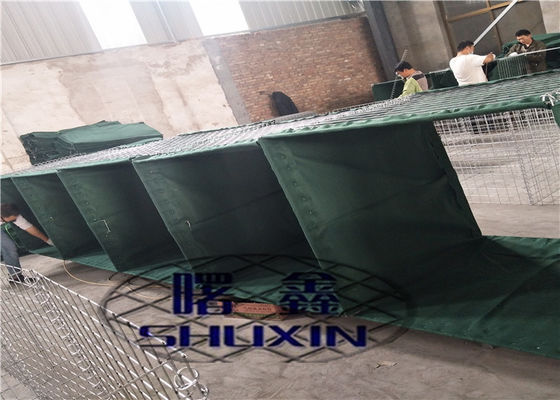 Заполненный песок гальванизировал стену Mil 7 барьера Hesco коробки Gabion
