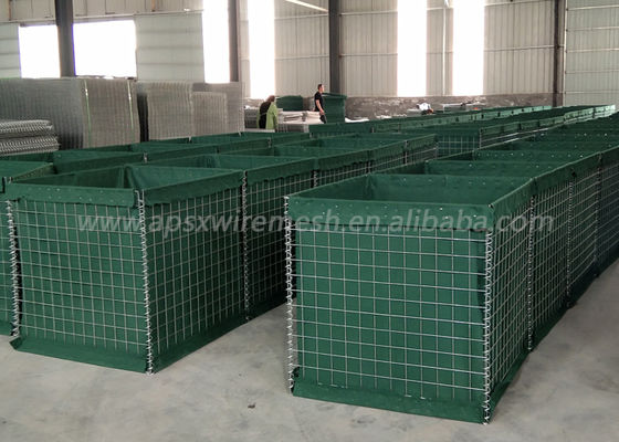 4.0mm гальванизировали барьер коробки Gabion сваренной сетки военный
