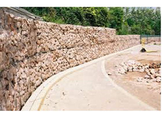 Pvc шестиугольника покрыл корзины Gabion нержавеющей стали для предотвращения