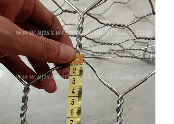 Тяжелая гальванизированная подпорная стенка коробки камня 2.2mm Gabion или Pvc шестиугольный соткут