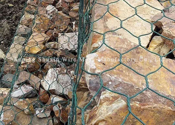 1*1*1m соткут Pvc ячеистой сети покрыли тюфяк Gabion для предохранения от моста
