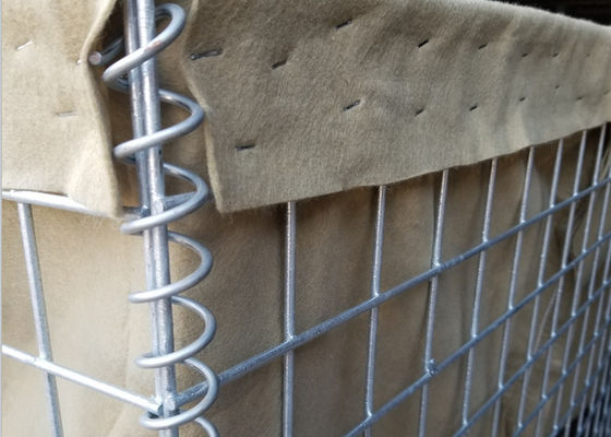 Гальванизированный Geotextile барьера 300gsm бастиона загородки Hesco стального провода военный