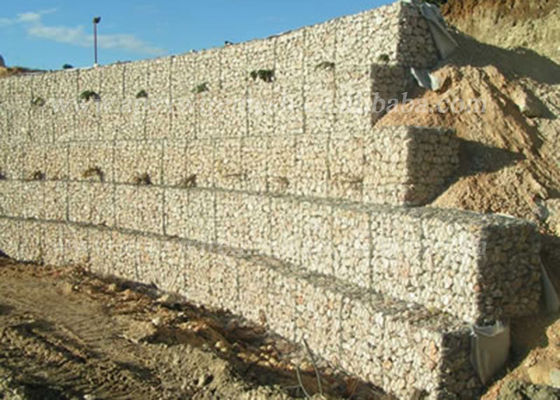 Клетки стены Gabion управлением размывания горячего погружения гальванизированные