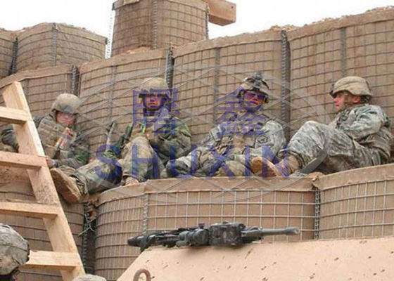 Тяжелый гальванизированный военный песок ячеистой сети железной проволоки барьера заполняя Mil10