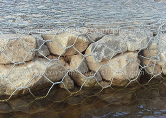Каменная клетка Galfan покрыла отверстие сетки корзин 7x9cm Gabion подпорной стенки