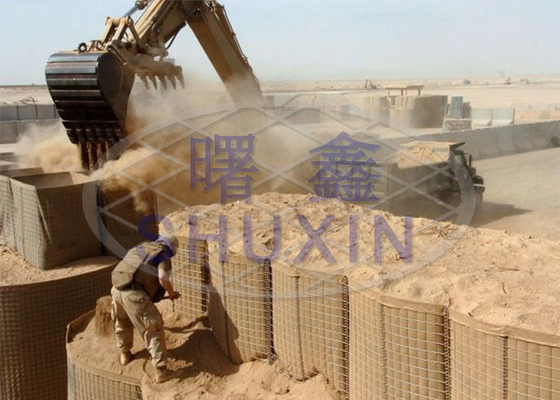 Песок Gabion Galfan Mil 19 Geotextile заполнил дефенсиву барьеров