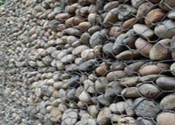 Pvc шестиугольника 2.0mm покрыл корзины Gabion стена арретирует для предотвращения