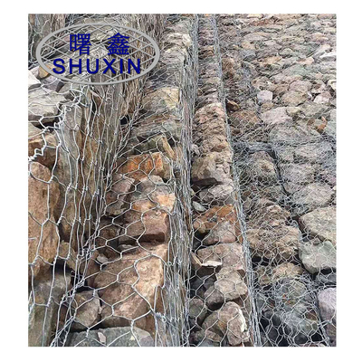 Pvc отверстия 2.7mm шестиугольный покрыл корзины 4x1x1 m Gabion