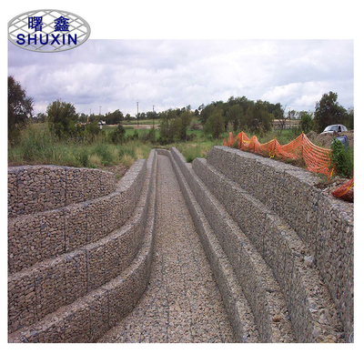 Сверхмощная ячеистая сеть корзин 10x12cm покрытая Pvc Gabion шестиугольная для сохранения