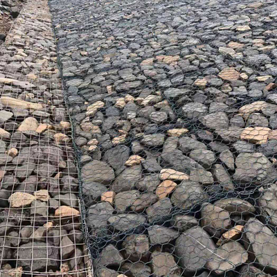 Низкоуглеродистый камень корзин загородки стального провода 1x1x2 m Gabion заполнил извив коробки 3 для того чтобы сплести