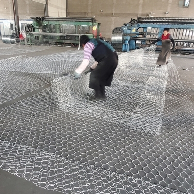 275g оцинковывают покрыли переплетенный двойник коробки Gabion ячеистой сети шестиугольный