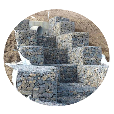 Подпорная стенка земли загородка коробки 1m x 1m x 1m Gabion сплетенное покрытие Pvc 3 извивов шестиугольное